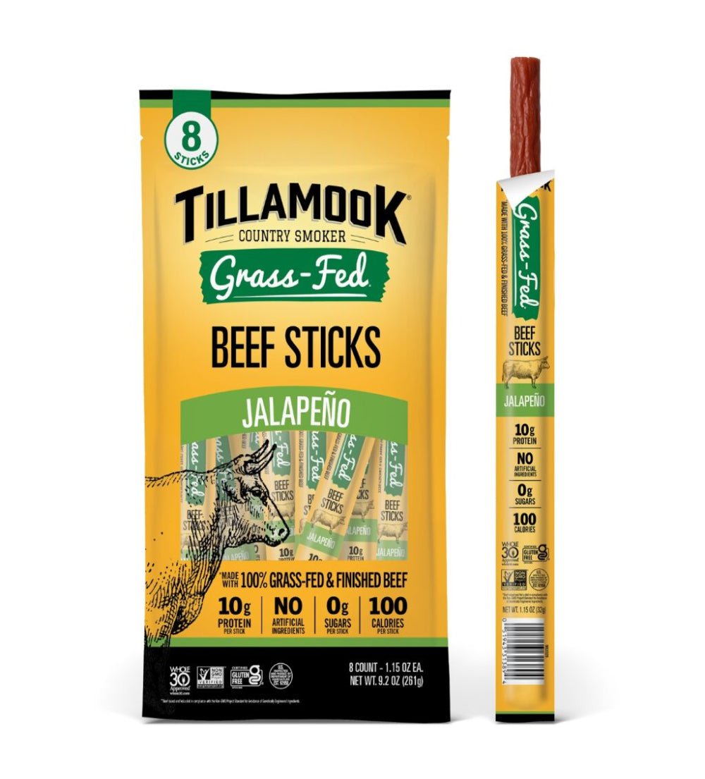 Zero Sugar Meat Sticks | Grass-Fed Jalapeno Multipack