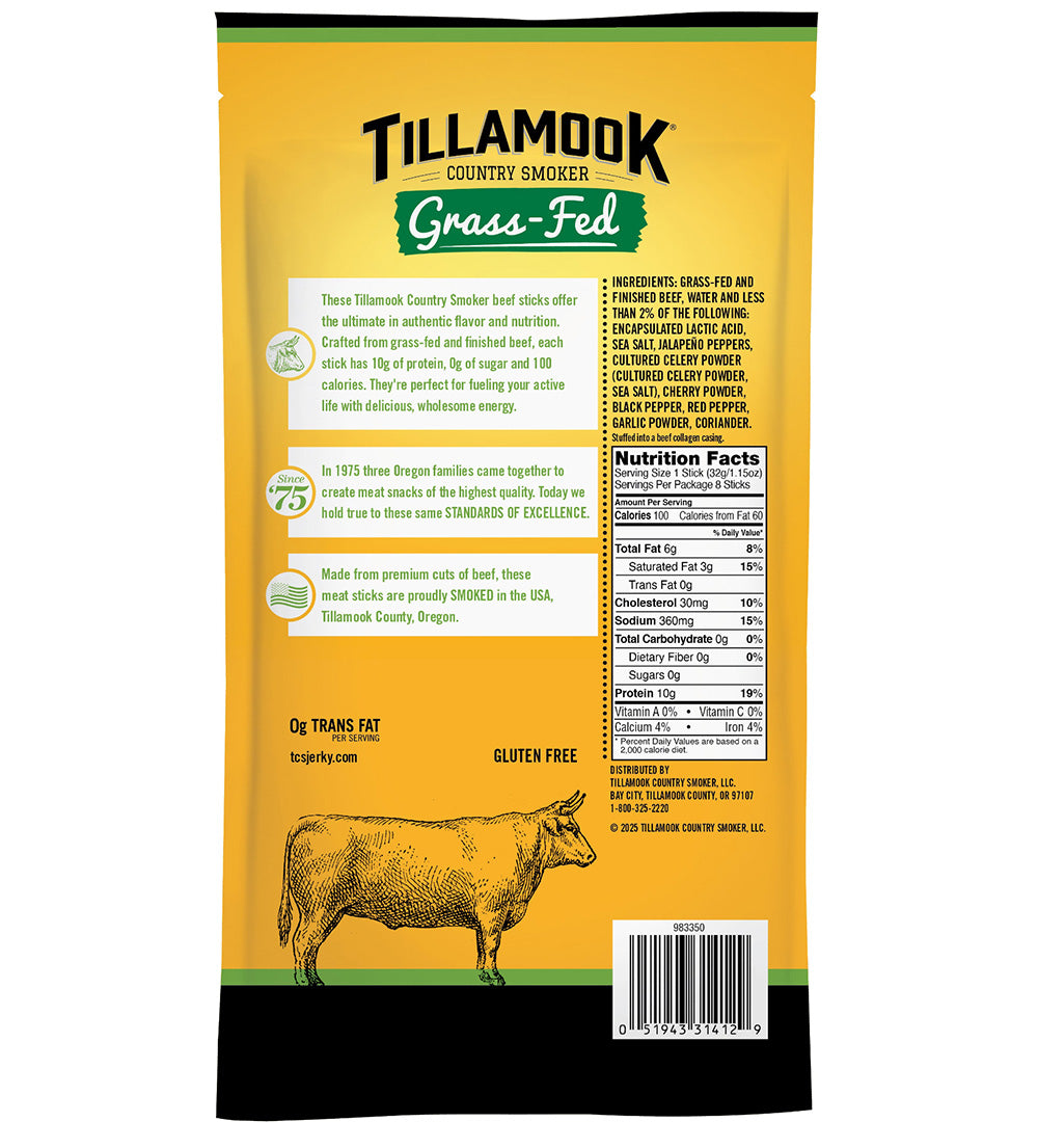 Zero Sugar Meat Sticks | Grass-Fed Jalapeno Multipack