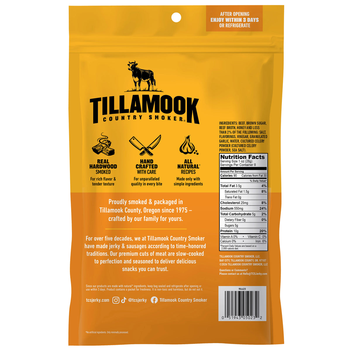 Simply Crafted Beef Jerky | Honey Glazed