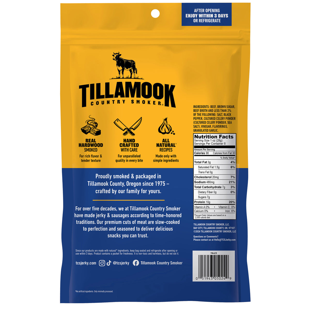 Simply Crafted Beef Jerky | Sea Salt & Pepper