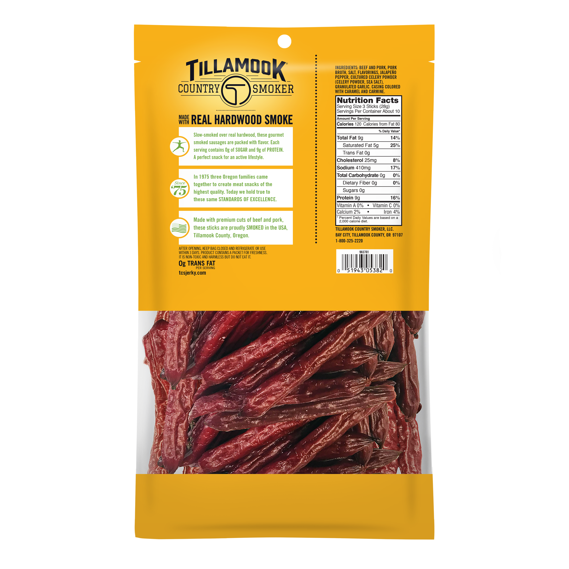 Zero Sugar Smoked Sausages | Spicy Jalapeño