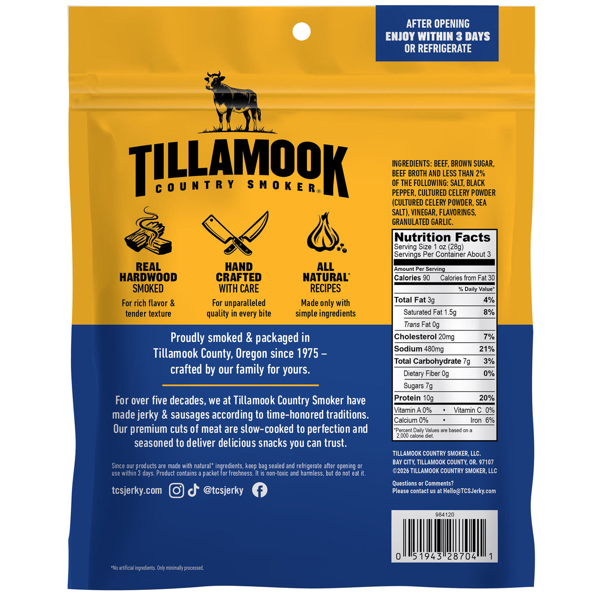 Simply Crafted Beef Jerky | Sea Salt & Pepper