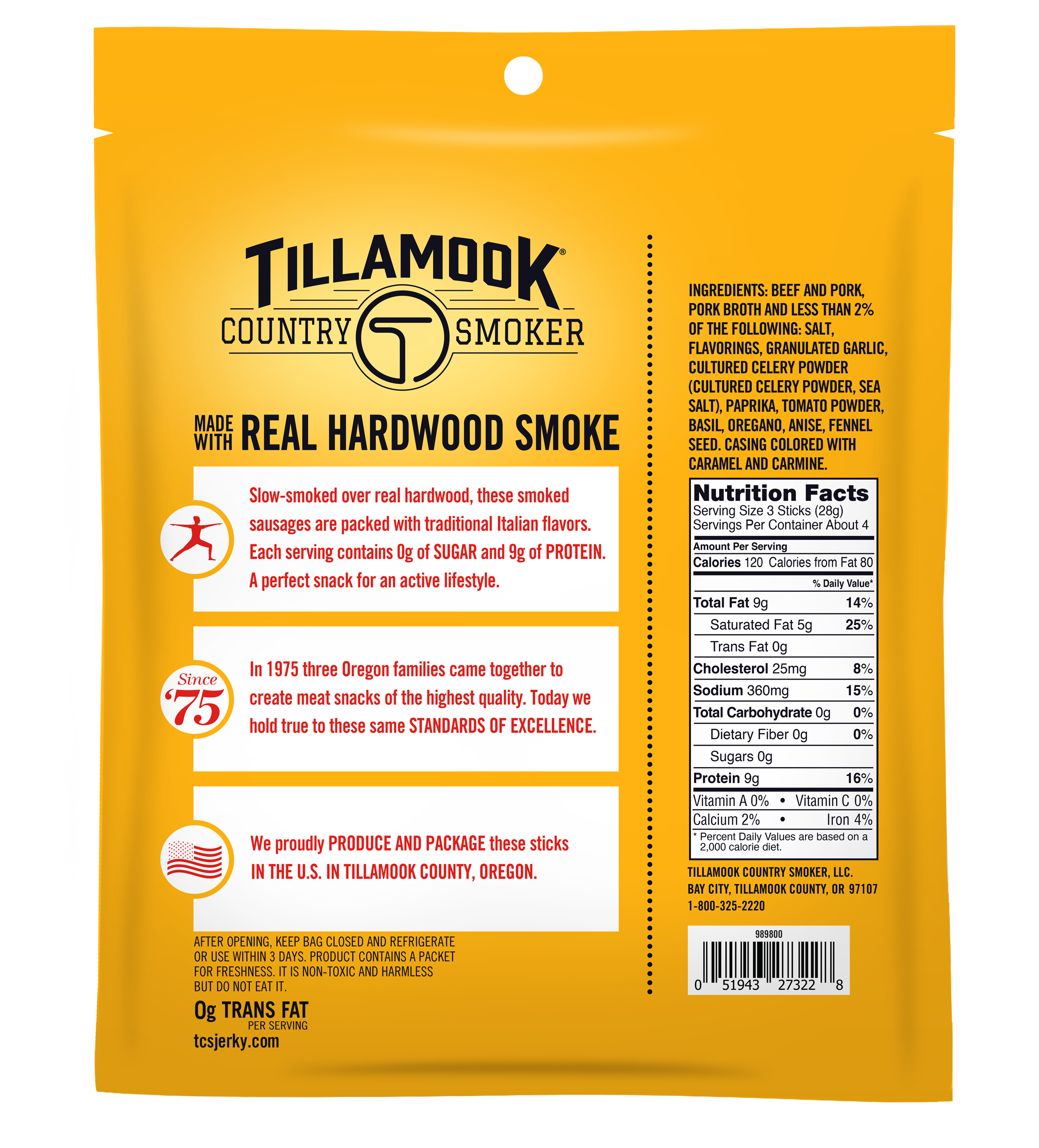 Zero Sugar Smoked Sausages | Italian Style