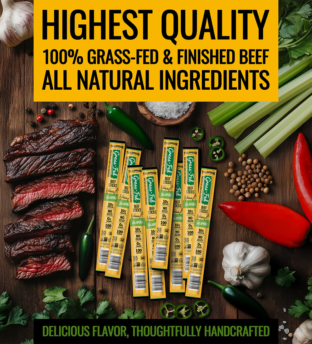Zero Sugar Meat Sticks | Grass-Fed Jalapeno Multipack
