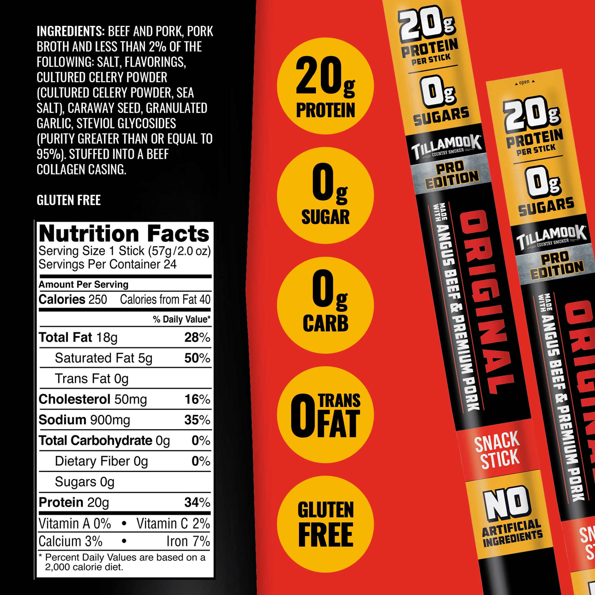 Zero Sugar Meat Sticks | PRO Edition Original