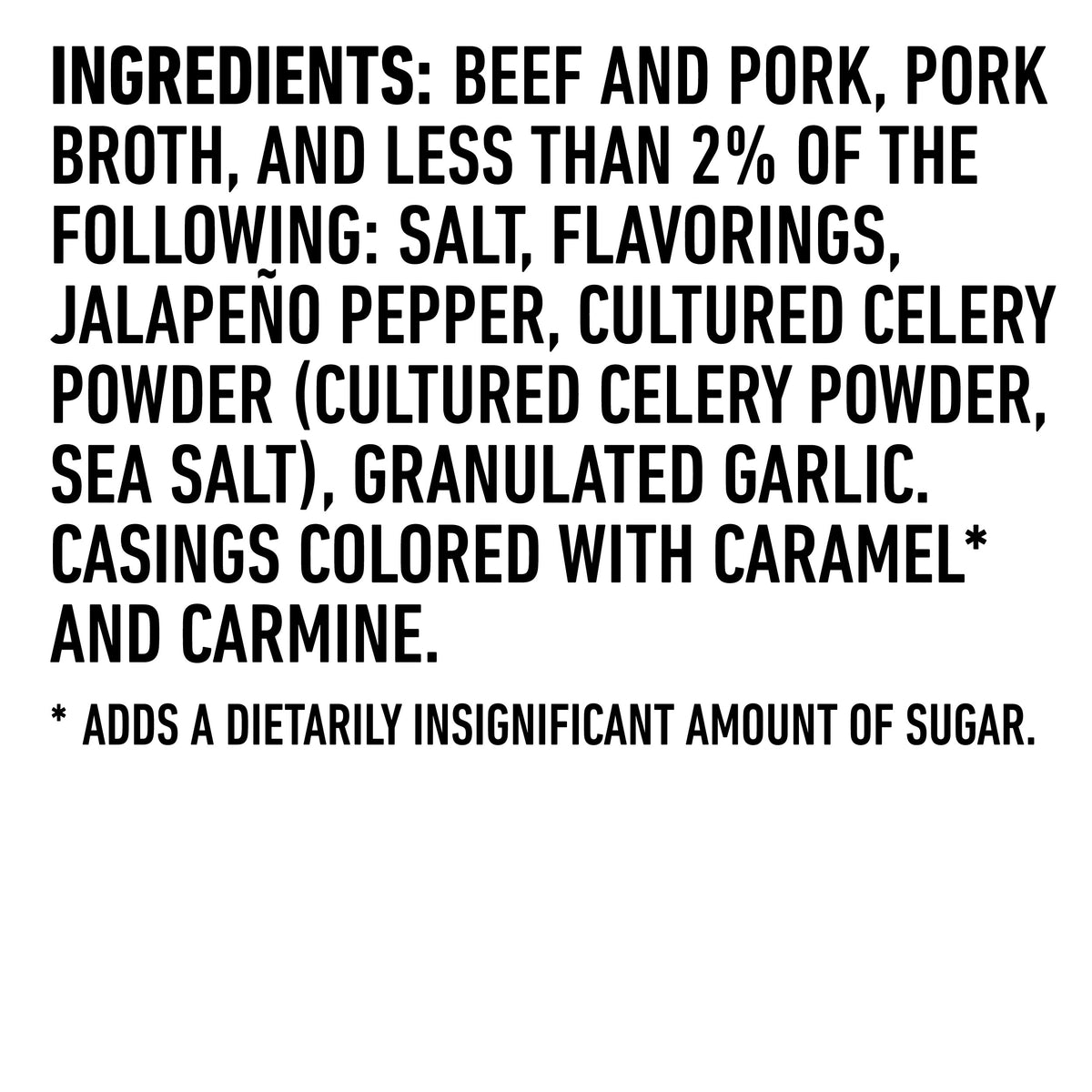 Zero Sugar Meat Sticks | Spicy Jalapeño