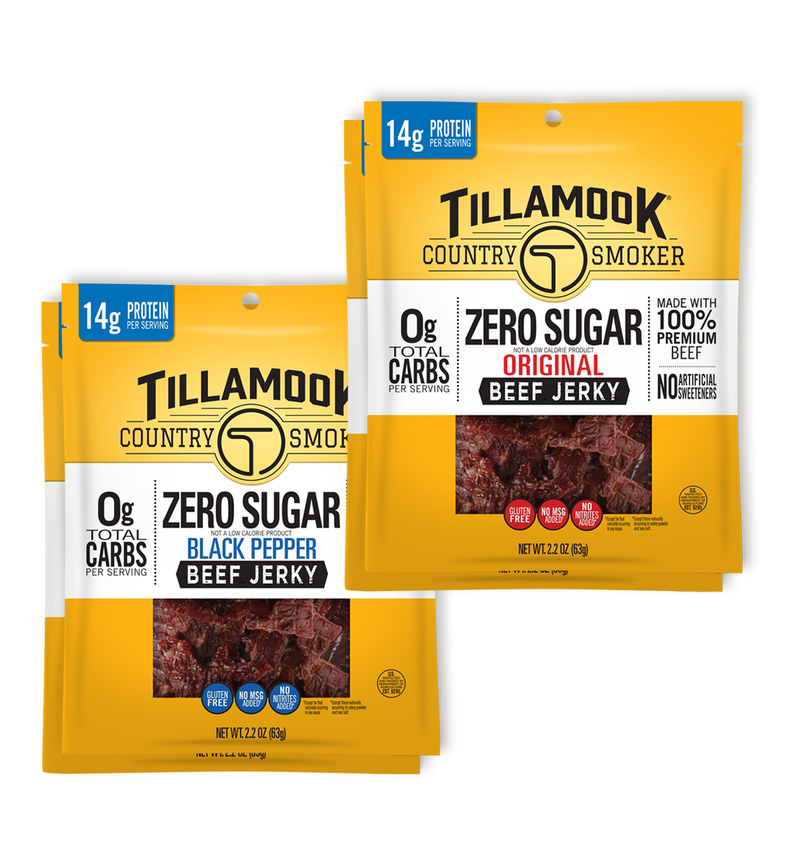 Zero Sugar Beef Jerky Bundle | Original & Black Pepper - Variety 4-Pack