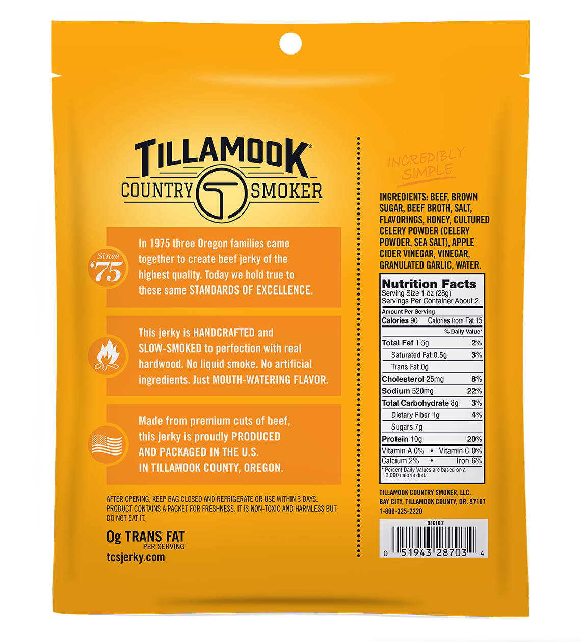 Simply Crafted Beef Jerky | Honey Glazed