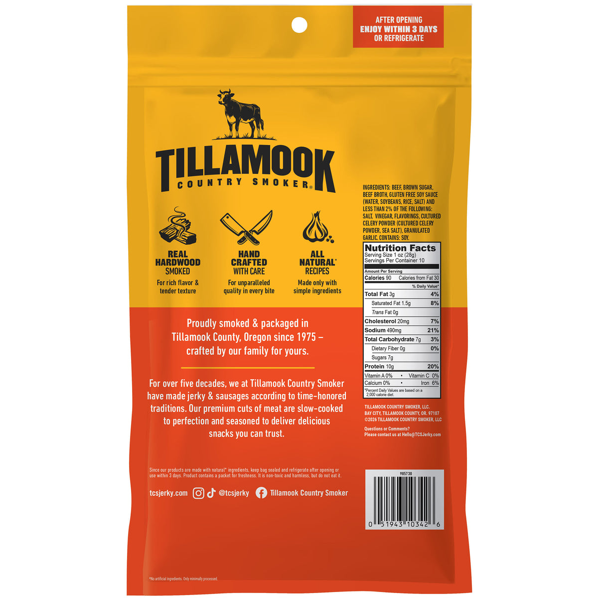 Simply Crafted Beef Jerky | Teriyaki