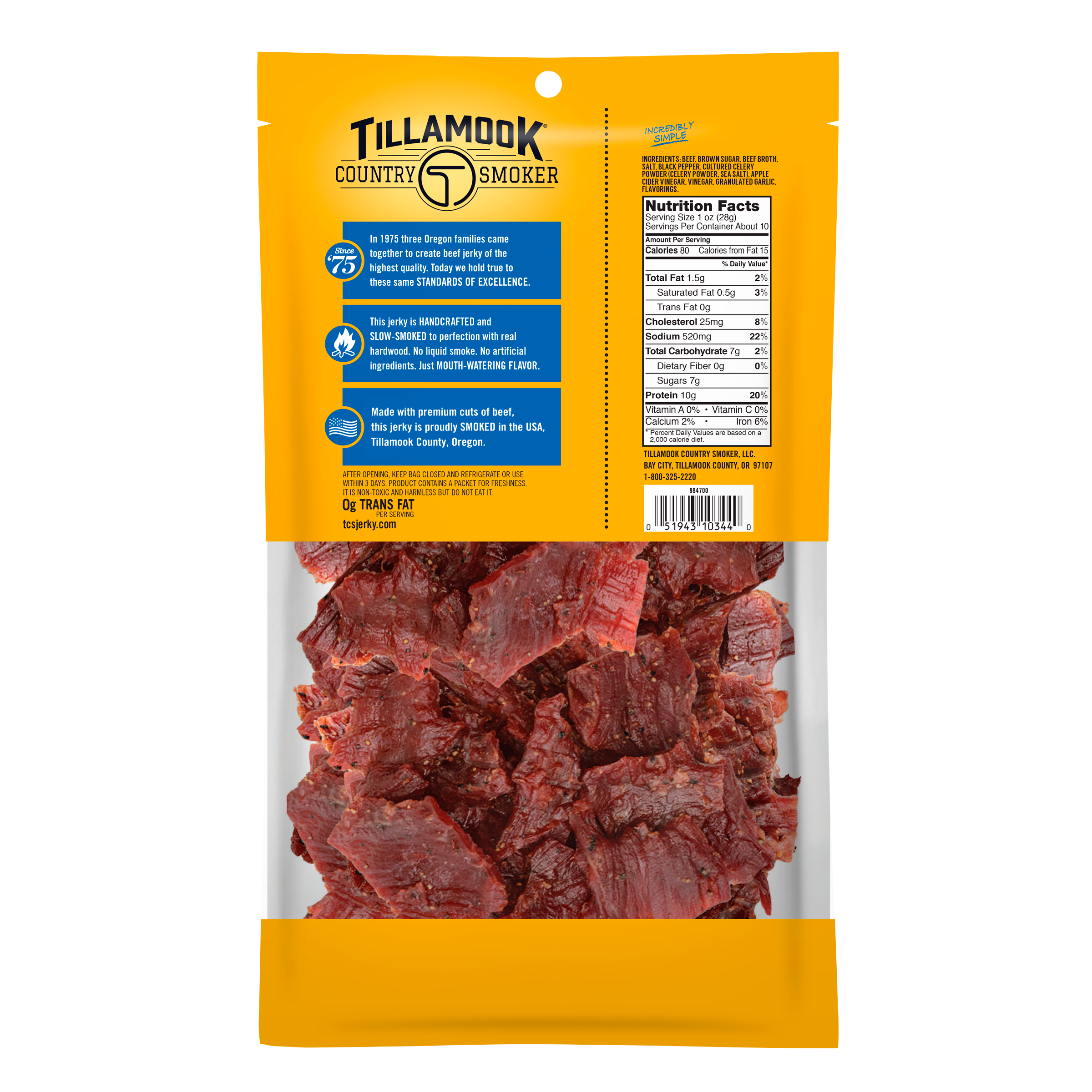 Simply Crafted Beef Jerky | Sea Salt & Pepper