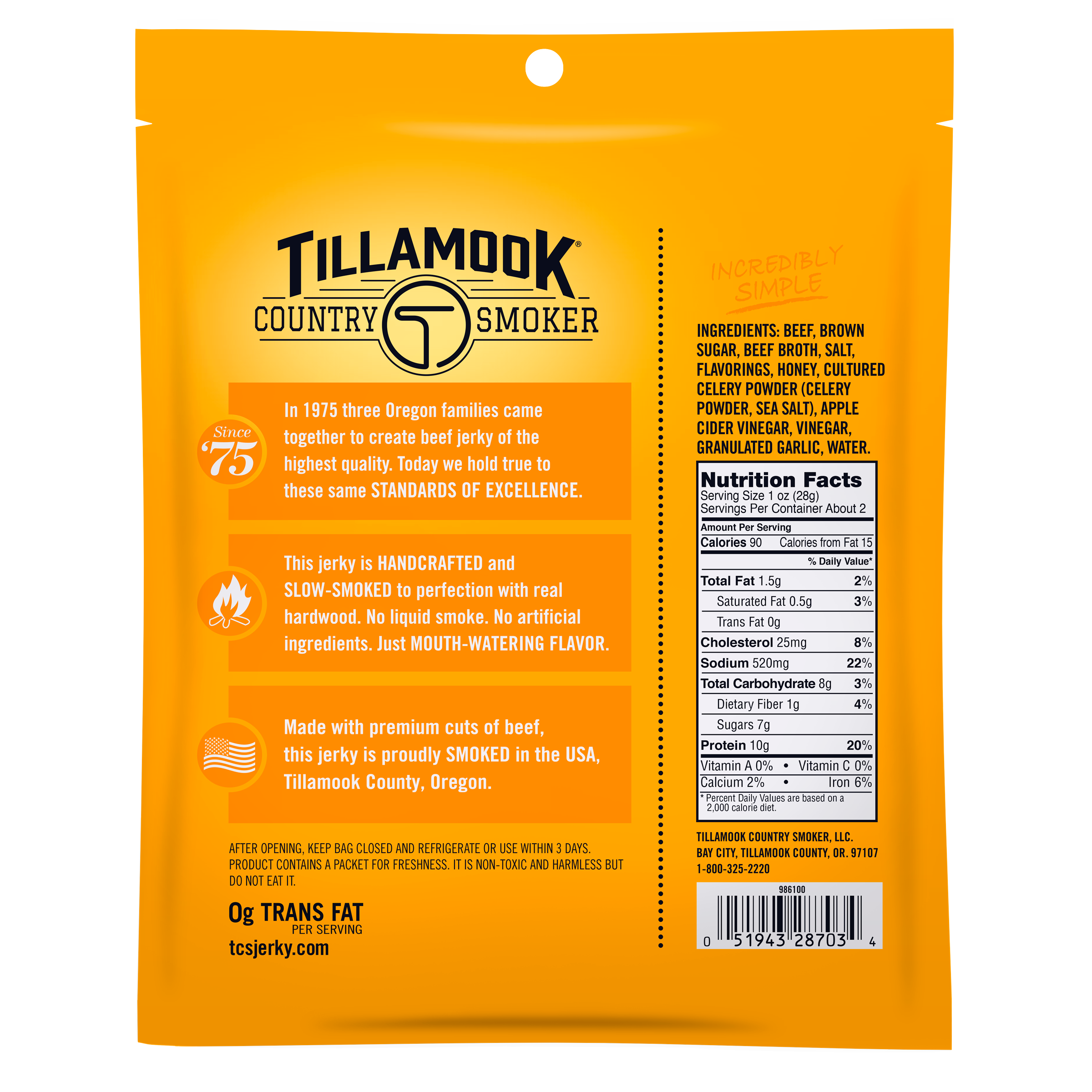 Simply Crafted Beef Jerky | Honey Glazed