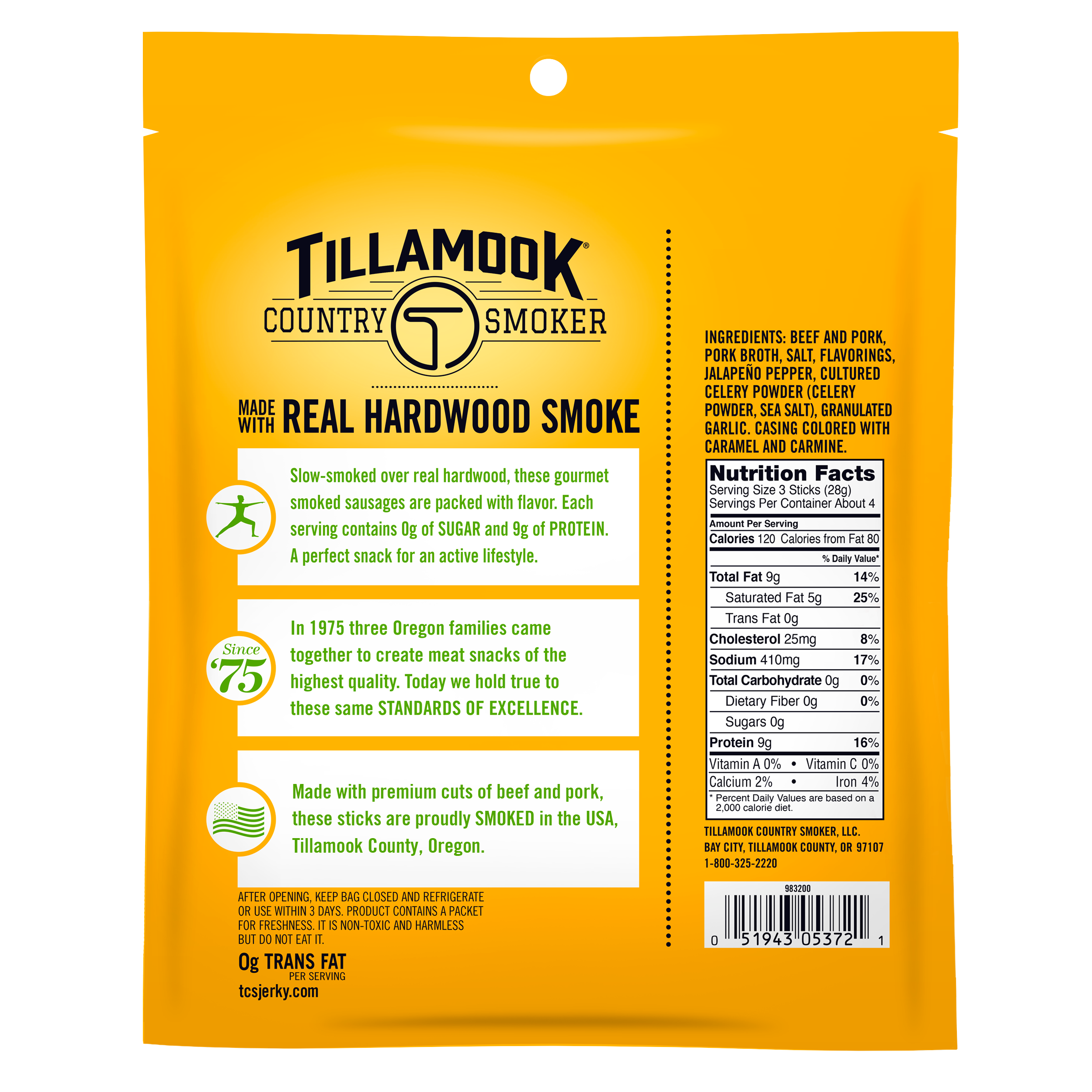 Zero Sugar Smoked Sausages | Spicy Jalapeño