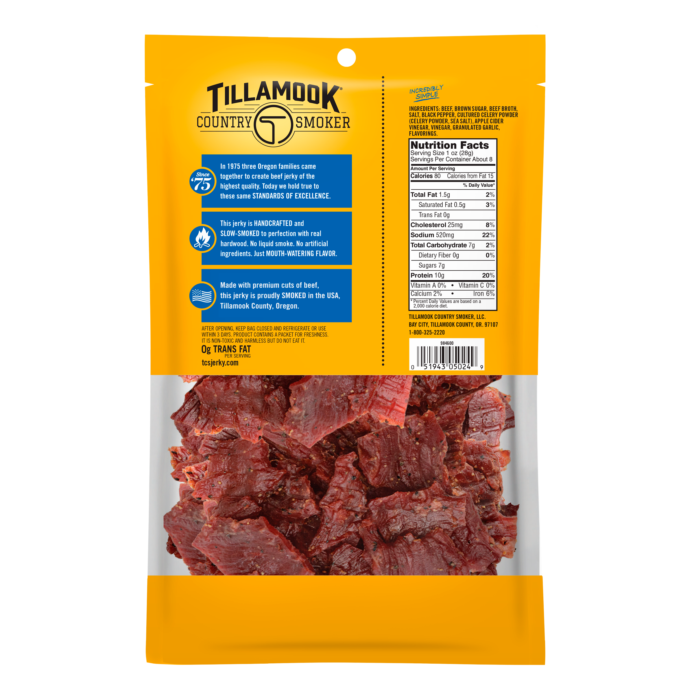 Simply Crafted Beef Jerky | Sea Salt & Pepper