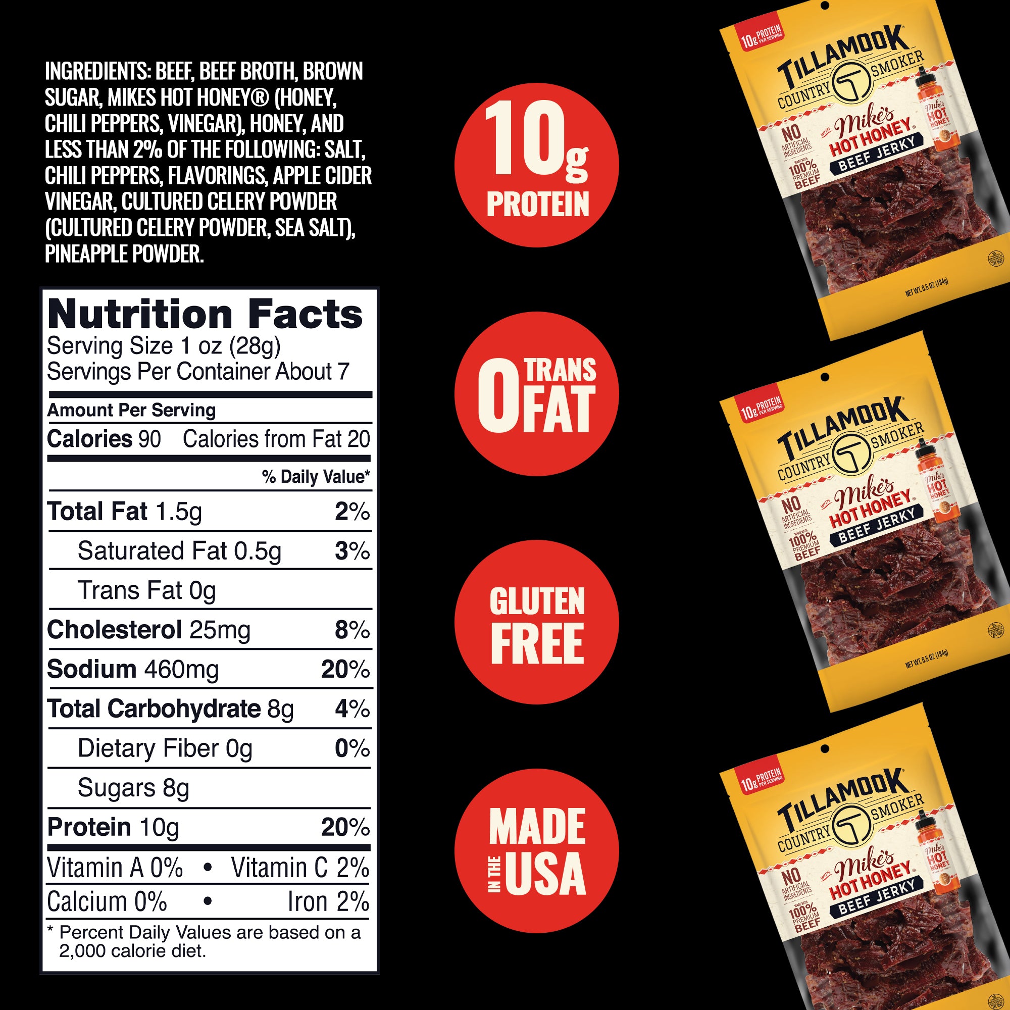 Mike's Hot Honey Beef Jerky