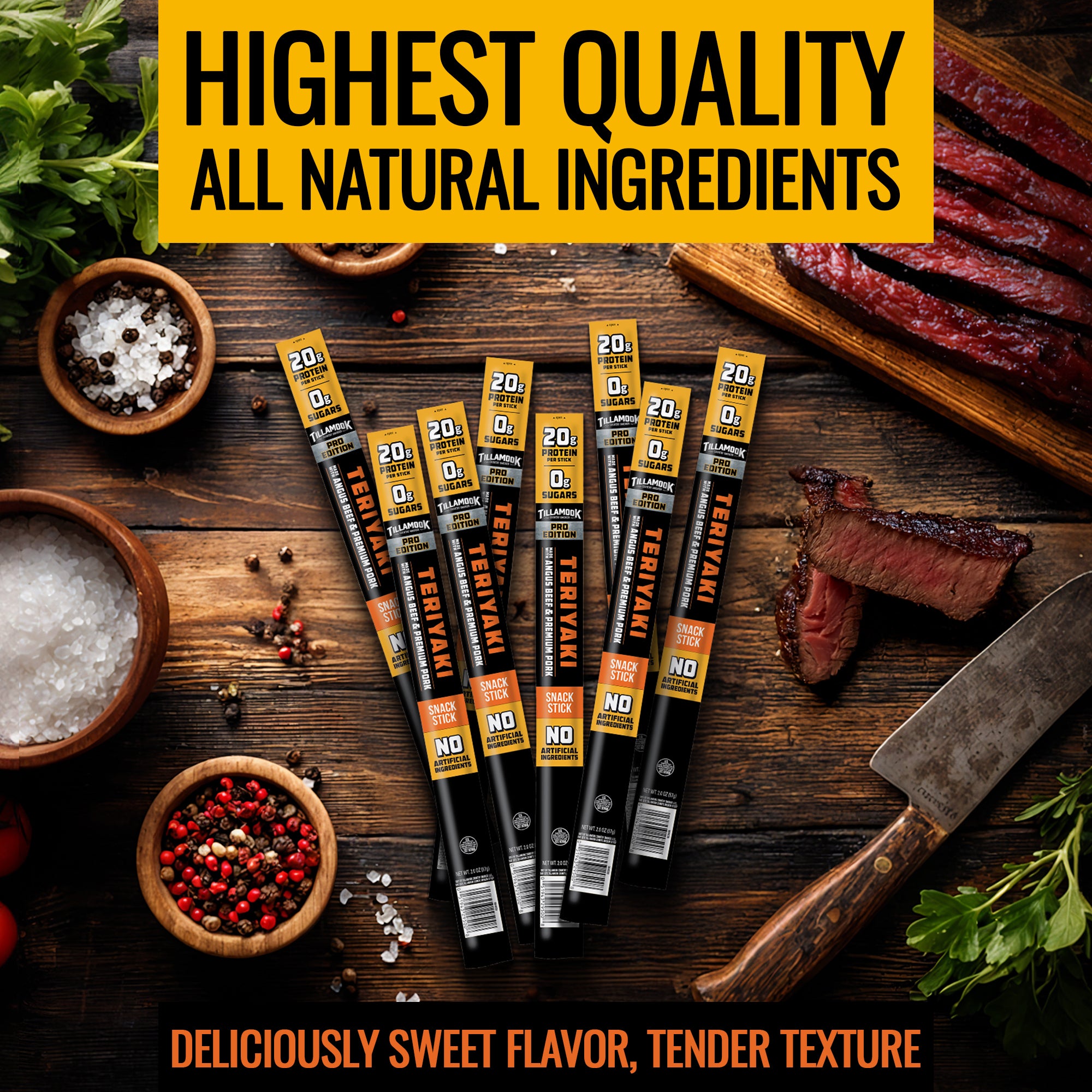 Zero Sugar Meat Sticks | PRO Edition Teriyaki